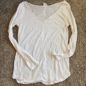 Long sleeve super flowy white shirt